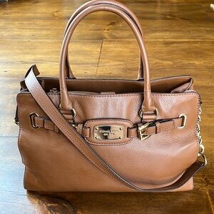 Michael Kors Hamilton Leather Tote - Saddle Color